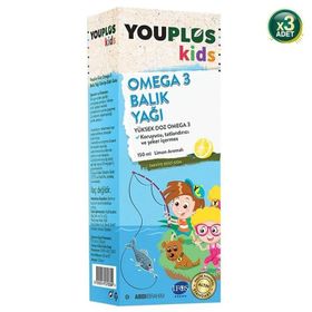 YouPlus Kids Omega 3 3x150 ml Şurup Balık Yağı