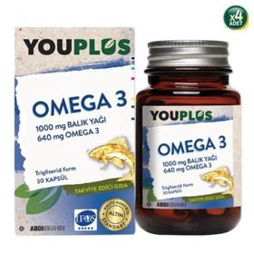YouPlus Omega-3 4x30 Kapsül Balık Yağı