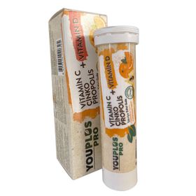 YouPlus Pro Vitamin C D Çinko Propolis 15 Efervesan Tablet