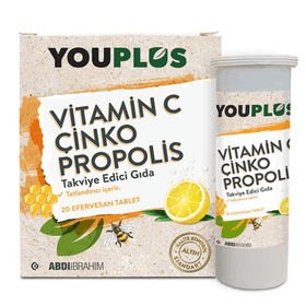 YouPlus Vitamin C Çinko Propolis 4x20 Efervesan Tablet