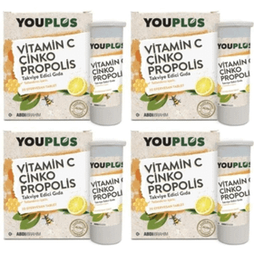 YouPlus Vitamin C Çinko Propolis 4x20 Efervesan Tablet