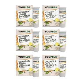 YouPlus Vitamin C Çinko Propolis 6x20 Efervesan Tablet