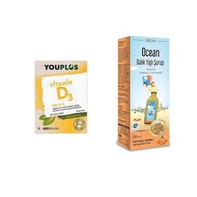 Youplus Vitamin D3 400 IU 20 ml Sprey + Orzax Ocean Balık Yağı 150 ml Sıvı