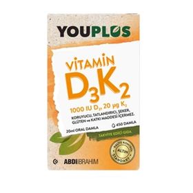 YouPlus Vitamin D3 K2 1000 IU 20 ml Damla