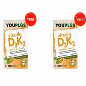 YouPlus Vitamin D3K2 1000 IU 2x20 ml Damla