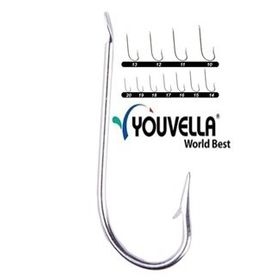 Youvella 100'lü Kutu Galvaniz 1308 Palalı Çapraz Kalın Olta İğnesi
