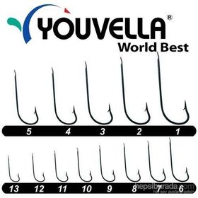 Youvella 1303 No:3 Siyah 100'lü Olta İğnesi