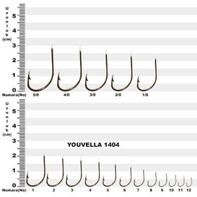 Youvella 1404 No:1/0 100 Adet Olta İğnesi