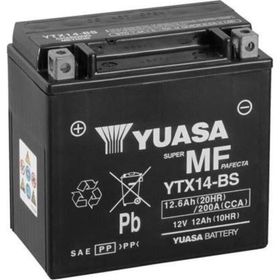 Yuasa Kawasaki ZZ-12R ZXT20B 00-05 YTX14-BS Akü