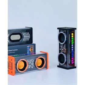 Yuba Avm V9 Siyah Şeffaf Mecha Müzik TWS Stereo RGB Işıklı Kablosuz Bluetooth Hoparlör