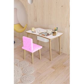 Yüceer Home Pembe Montessori Çocuk Oyun Aktivite Masası Sandalye Takımı