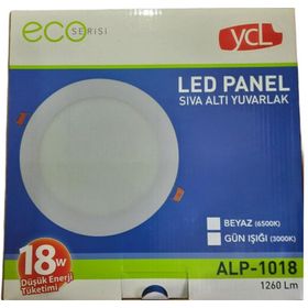 Yücel 18W Eko Yuvarlak Günışığı 3000k Led Panel