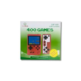 Yues Retro 400 Oyunlu 2 Kişilik Kırmızı Nostalji Oyun Konsolu