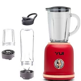 Yui M-18 3'ü 1 Arada Retro Kırmızı Smoothie Blender Seti