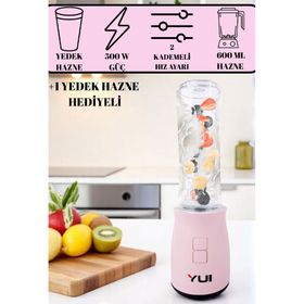 Yui M19 2 Şişeli Pembe Smoothi Blender