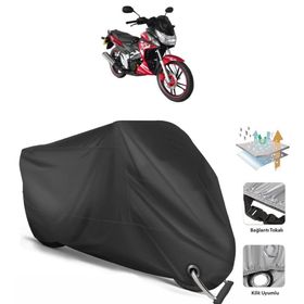 Yuki Yıldız 130 Siyah Arka Çanta Uyumsuz Ultra Kalın Su Geçirmez Motor Brandası