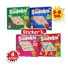 Yükselen Zeka 3 Kitap 5-8 Yaş Stickerlı Sudoku Seti