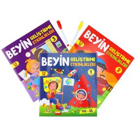 Yükselen Zeka 9786057033109 Beyin Geliştirme Etkinlikleri 3 6 Yaş Yaz Sil Kitaplar