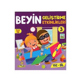 Yükselen Zeka 9786057033109 Beyin Geliştirme Etkinlikleri 3 6 Yaş Yaz Sil Kitaplar