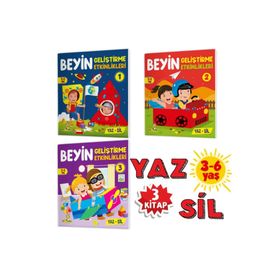 Yükselen Zeka 9786057033109 Beyin Geliştirme Etkinlikleri 3 6 Yaş Yaz Sil Kitaplar
