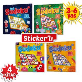 Yükselen Zeka 9786057483331 Stickerli Sudoku Serisi 3 6 Yaş Dikkat Geliştiren Bulmacalar
