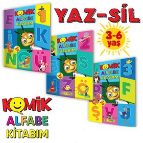 Yükselen Zeka 9786057483355 Mucit Karınca Komik Alfabe Kitabım 3 6 Yaş Yaz Sil Kitaplar