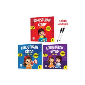 Yükselen Zeka 9786257632072 Konuşturan Kitap Serisi Türkçe'de En Çok Kullanılan 1000 Kelime 2 4 Yaş Yaz-Sil Kitaplar