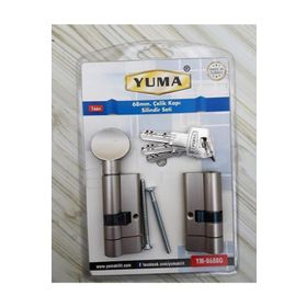 Yuma 68 mm 2'li Set Silindir Barel Çelik Kapı Kilidi