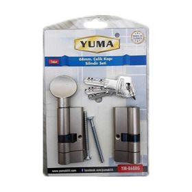 Yuma 68 mm 2'li Set Silindir Barel Çelik Kapı Kilidi