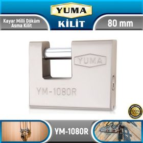 Yuma YM-1080R Kayar Milli 80 mm Asma Kilit