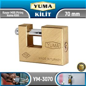 Yuma YM-3070 Kayar Milli Pirinç 70 mm Asma Kilit