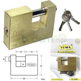 Yuma YM-3080R 80 mm Kayar Milli Asma Kilit