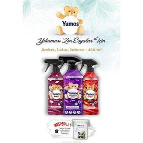 Yumoş 3x450 ml Lotus + Sakura + Amber Ev ve Tekstil Spreyi