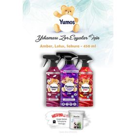 Yumoş 3x450 ml Lotus + Sakura + Amber Ev ve Tekstil Spreyi