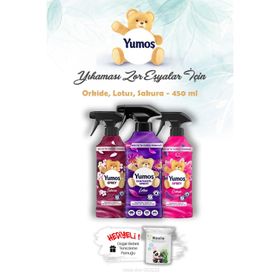 Yumoş 3x450 ml Orkide + Lotus + Sakura Ev ve Tekstil Spreyi