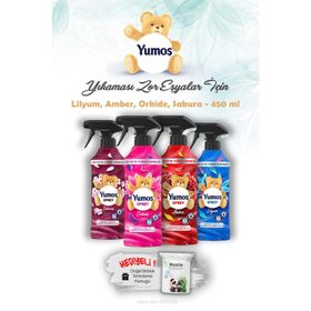 Yumoş 4x450 ml Orkide + Lilyum + Sakura + Amber Ev ve Tekstil Spreyi