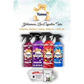 Yumoş 4x450 ml Sprey Lotus + Amber + Sakura + Lilyum Sprey