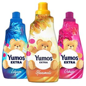 Yumoş Extra Hanımeli 3x1440 ml + Orkide 3x1440 ml + Lilyum 3x1440 ml Çamaşır Yumuşatıcısı