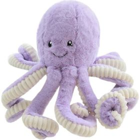 Yunanming Krem Mor Yavru Ahtapot 40 cm Peluş Oyuncak