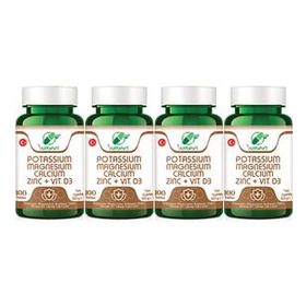 Yurdavit Potasyum Magnezyum Kalsiyum Çinko 100 Tablet