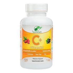 Yurdavit Vitamin C Sambucus Nigra Rose Hips 100 Tablet