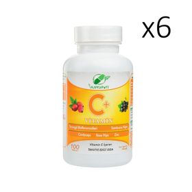 Yurdavit Vitamin C Sambucus Nigra Rose Hips 6x100 Tablet