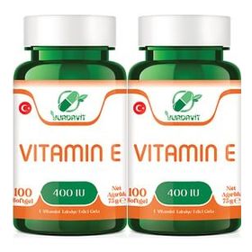 Yurdavit Vitamin E 400 IU İçeren 2x100 Kapsül