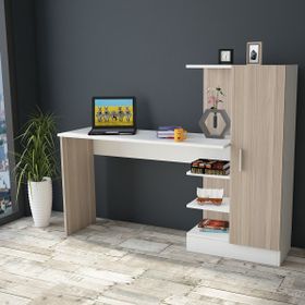 Yuru Design Laura Meşe Kitaplık Çalışma Masası