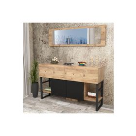 Yuru Design ML26 Iron Metal 4 Kapaklı Aynalı Konsol
