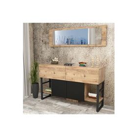 Yuru Design ML26 Iron Metal 4 Kapaklı Aynalı Konsol