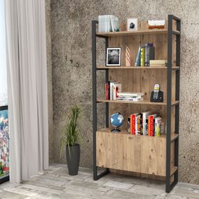Yuru Design ML6 Iron Metal Kapaklı Aksamlı Kitaplık