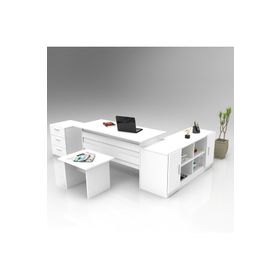 Yuru Design Vario ABCF Meşe Siyah Ofis Büro Masa Takımı