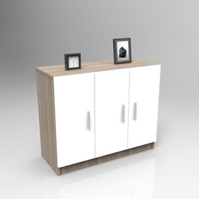 Yuru Design Vario E Beyaz Meşe Kapaklı Dolap