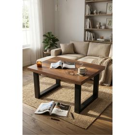 Yurudesign Metal Ayaklı Barok Marken B Ofis Sehpası